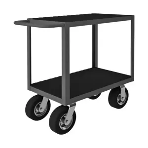 DURHAM MANUFACTURING RIC-1830-2-8SPN-95 Rolling Instrument Cart, 2 Shelf, Size 18 x 30 Inch, Gray | CF6LHJ