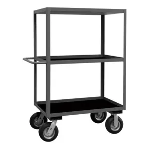 DURHAM MANUFACTURING RIC-243650-3-ALU-95 Rolling Instrument Cart, 3 Shelf, Size 24 x 36 Inch, Gray | CF6LHQ