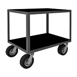 DURHAM MANUFACTURING RIC24362NH4SW8PN95 Rolling Instrument Cart, No Handle, 2 Shelf, Size 24 x 36 Inch | CF6LHZ