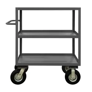 DURHAM MANUFACTURING RICNM-243645-3-ALU-95 Rolling Instrument Cart, 3 Shelf, Size 24 x 36 Inch | CF6LJL