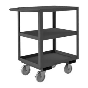 DURHAM MANUFACTURING RSC-182435-3-BLU-95 Stock Cart, 3 Shelf, Size 18-1/4 x 30-1/4 x 35 Inch | CF6LJR