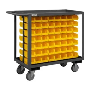 DURHAM MANUFACTURING RSC-1836-BLP-112-210-95 Stock Cart, 2 Shelf, 112 Bin, Size 18-1/4 x 42-1/4 x 37-5/8 Inch | CF6LKE