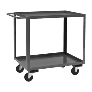 DURHAM MANUFACTURING RSC-2436-2-5PO-95 Stock Cart, 2 Shelf, Size 24-1/4 x 42-1/4 x 37-5/8 | CF6LKQ