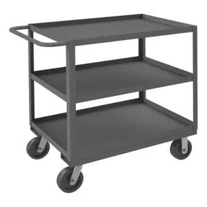 DURHAM MANUFACTURING RSC-2436-3-3K-95 Stock Cart, 3 Shelf, Size 24-1/4 x 42-1/4 x 39 Inch, Gray | CF6LKW