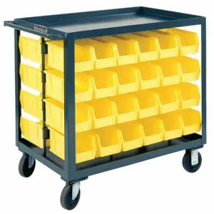 DURHAM MANUFACTURING RSC-2436-BLP-64-210-95 Stock Cart, Capacity 1200 Lbs, 64 Bin, Size 24 x 36 x 35 Inch | AE4MWD 5LVH4