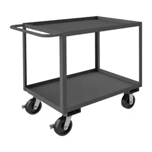 DURHAM MANUFACTURING RSC-243636-2-3K-6PHSB-95 Stock Cart, 2 Shelf, Size 24-1/4 x 42-1/4 x 36 Inch | CF6LLG