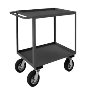 DURHAM MANUFACTURING RSC-243639-2-8PN-95 Stock Cart, 2 Shelf, Size 24-1/4 x 42-1/4 x 39 Inch, Gray | CF6LLJ