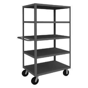 DURHAM MANUFACTURING RSC-243666-5-3K-ALD-95 Stock Cart, 5 Shelf, Size 24-1/4 x 42-1/4 x 66-1/2 Inch | CF6LLM