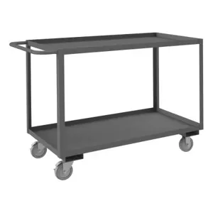 DURHAM MANUFACTURING RSC-2448-2-95 Stock Cart, 2 Shelf, Size 24-1/4 x 54-1/4 x 37-5/8 Inch, Gray | CF6LLU