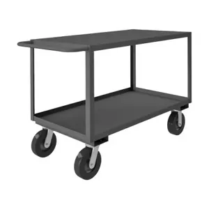 DURHAM MANUFACTURING RSC-244836-2-TLD-8PO-95 Stock Cart, 2 Shelf, Size 24-1/4 x 54-1/4 x 36 Inch, Gray | CF6LMJ