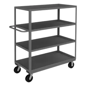 DURHAM MANUFACTURING RSC-244860-4-3K-95 Stock Cart, 4 Shelf, Size 24-1/4 x 54-1/4 x 60 Inch, Gray | CF6LML