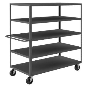 DURHAM MANUFACTURING RSC-306066-5-3K-ALD-95 Stock Cart, 5 Shelf, Size 30-1/4 x 66-1/4 x 66-1/2 Inch | CF6LNT