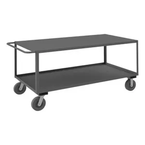 DURHAM MANUFACTURING RSC-367236-2-TLD-8PO-95 Stock Cart, 2 Shelf, Size 36-1/4 x 78-1/4 x 36 Inch, Gray | CF6LNZ