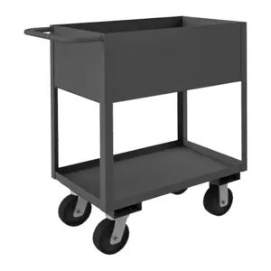 DURHAM MANUFACTURING RSC12-1830-2-3.6K-95 Stock Cart With Phenolic Caster, 2 Shelf, Size 18-1/4 x 36-1/4 x 39 Inch | CF6LPB