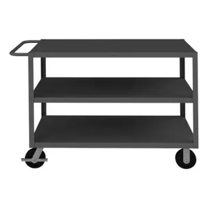 DURHAM MANUFACTURING RSC2448-3-3K-6PHSB-ALD-95 Stock Cart, 3 Shelf, Size 24-1/4 x 54-1/4 x 37-4/9 Inch | CF6LPM