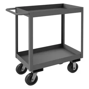 DURHAM MANUFACTURING RSC3-2436-2-3.6K-95 Stock Cart With Phenolic Caster, 2 Shelf, Size 24-1/4 x 42-1/4 x 39 Inch | CF6LPU