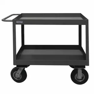 DURHAM MANUFACTURING RSC3-2436-2-8PN-95 Stock Cart With High Lip, 2 Shelf, Size 24-1/4 x 42-1/4 x 41-1/4 Inch | CF6LPV