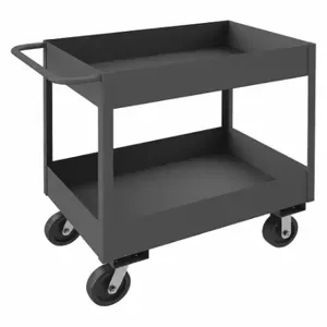 DURHAM MANUFACTURING RSC6-1830-2-3.6K-95 Stock Cart With Push Handle, 2 Shelf, Size 18-1/4 x 36-1/4 x 39 Inch | CF6LQB