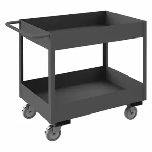 DURHAM MANUFACTURING RSC6-2436-2-95 Stock Cart With High Lip, 2 Shelf, Size 24-1/4 x 42-1/4 x 37-5/8 Inch | CF6LQG