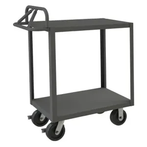 DURHAM MANUFACTURING RSCE-1830-2-3.6K-ALD-95 Stock Cart With Ergonomic Handle, 2 Shelf, Size 18-1/4 x 36-1/4 x 43-3/8 Inch | CF6LQL