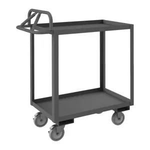 DURHAM MANUFACTURING RSCE-1830-2-95 Stock Cart With Ergonomic Handle, 2 Shelf, Size 18-1/4 x 36-1/4 x 43-5/8 Inch | CF6LQN