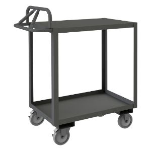 DURHAM MANUFACTURING RSCE-3048-2-TLD-95 Stock Cart With Ergonomic Handle, 2 Shelf, Size 30-1/4 x 54-1/4 x 43-5/8 Inch | CF6LRY