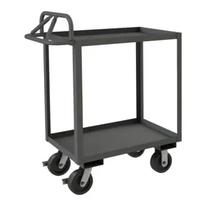 DURHAM MANUFACTURING RSCE-1836-2-3.6K-95 Stock Cart With Ergonomic Handle, 2 Shelf, Size 18-1/4 x 42-1/4 x 45 Inch | CF6LQQ