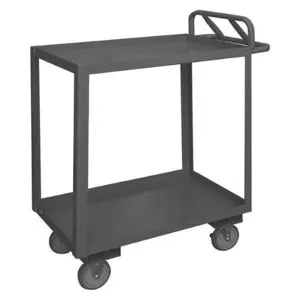 DURHAM MANUFACTURING RSCE-1836-2-95 Stock Cart With Ergonomic Handle, 2 Shelf, Size 18-1/4 x 42-1/4 x 43-5/8 Inch | CF6LQU