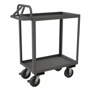 DURHAM MANUFACTURING RSCE-2436-2-3.6K-95 Stock Cart With Ergonomic Handle, 2 Shelf, Size 24-1/4 x 42-1/4 x 45 Inch | CF6LQY