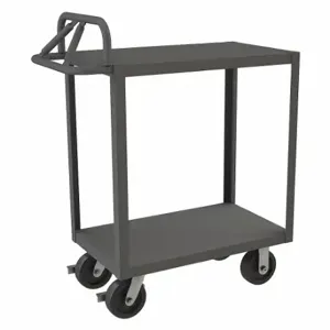 DURHAM MANUFACTURING RSCE-2436-2-3.6K-ALD-95 Stock Cart With Ergonomic Handle, 2 Shelf, Size 24-1/4 x 42-1/4 x 43-3/8 Inch | CF6LQZ