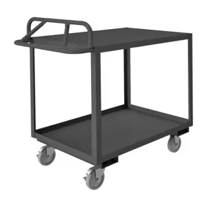 DURHAM MANUFACTURING RSCE-243641-2-TLD-95 Stock Cart With Ergonomic Handle, 2 Shelf, Size 24-1/4 x 42-1/4 x 40-7/8 Inch | CF6LRF