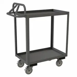 DURHAM MANUFACTURING RSCE-2448-2-95 Stock Cart With Ergonomic Handle, Size 24-1/4 x 54-1/4 x 43-5/8 Inch, Gray | CF6LRM