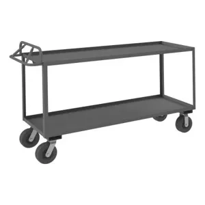 DURHAM MANUFACTURING RSCE-2472-2-8SPN-95 Stock Cart With Ergonomic Handle, 2 Shelf, Size 24-1/4 x 78-1/4 x 47 Inch | CF6LRT