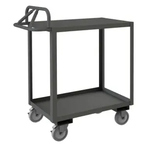 DURHAM MANUFACTURING RSCE-3060-2-TLD-95 Stock Cart With Ergonomic Handle, Size 30-1/4 x 66-1/4 x 43-5/8 Inch, Gray | CF6LTH