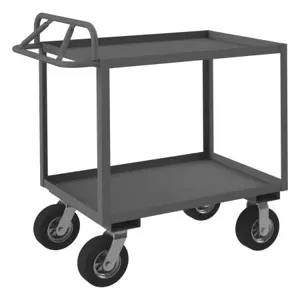 DURHAM MANUFACTURING RSCE1P-2436-2-8SPN-95 Stock Cart With Ergonomic Handle, 2 Shelf, Size 24-1/4 x 42 x 40-2/3 Inch | CF6LTM