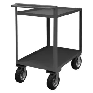 DURHAM MANUFACTURING RSCR-2436-95 Stock Cart With Raised Handle, 4 Shelf, Size 24-1/4 x 42-1/4 x 45-1/4 Inch | CF6LTR