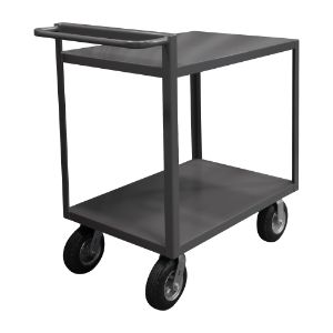 DURHAM MANUFACTURING RSCR-2448-ALD-95 Stock Cart With Raised Handle, 4 Shelf, Size 24-1/4 x 54-1/4 x 43-2/3 Inch | CF6LTW