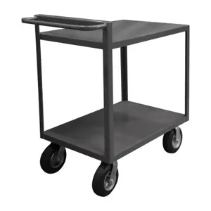 DURHAM MANUFACTURING RSCR-2436-ALD-95 Stock Cart With Raised Handle, 4 Shelf, Size 24-1/4 x 42-1/4 x 36-1/3 Inch | CF6LTT