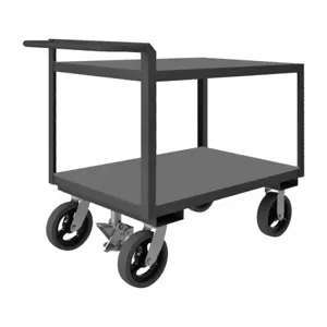 DURHAM MANUFACTURING RSCR243636ALDFL8MR95 Stock Cart With Raised Handle, 4 Shelf, Size 24-1/4 x 42-1/4 x 36 Inch | CF6LUE