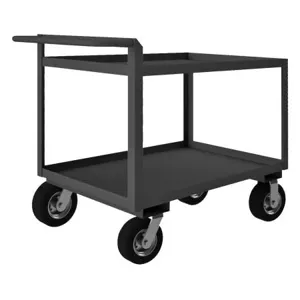 DURHAM MANUFACTURING RSCR243638ALU8PN95 Stock Cart With Raised Handle, 4 Shelf, Size 24-1/4 x 42-1/4 x 37-7/8 Inch, Gray | CF6LUL