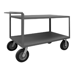 DURHAM MANUFACTURING RSCR244838ALD10SPN95 Stock Cart With Raised Handle, 4 Shelf, Size 24-1/4 x 54-1/4 x 38-1/4 Inch | CF6LUP