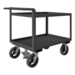 DURHAM MANUFACTURING RSCR304836ALUFL8MR95 Stock Cart With Raised Handle, 4 Shelf, Size 30-1/4 x 54-1/4 x 36 Inch | CF6LUT