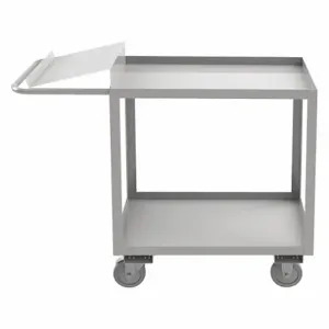 DURHAM MANUFACTURING SOPC1618362ALU5PU Order Picking Cart, 2 Shelf, Size 18-1/8 x 51 x 39 Inch, Stainless Steel | CF6LVL