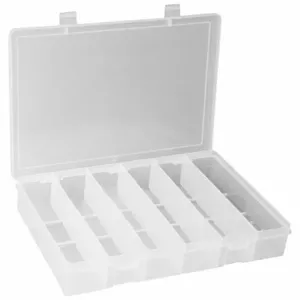 DURHAM MANUFACTURING SP6-CLEAR Compartment Box, Small, 6 Compartment, Clear | AA7DVQ 15V199