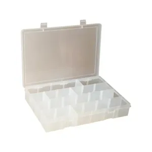 DURHAM MANUFACTURING SPADJ-CLEAR Compartment Box, Small, Adjustable, Plastic | CF6LVN