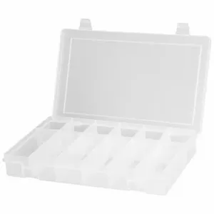 DURHAM MANUFACTURING SPOS12-CLR Compartment Box, Small, 12 Offset Compartment, Clear | AA7DVT 15V202