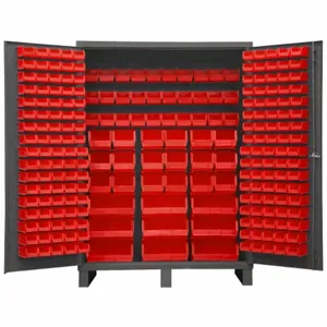 DURHAM MANUFACTURING SSC-227-1795 Industrial Cabinet, 14 Gauge, 227 Bin, Red | AH6RXC 36FC89