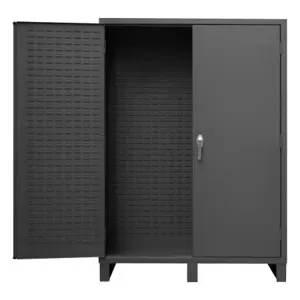 DURHAM MANUFACTURING SSC-602484-BDLP-95 Customizable Cabinet With Louvered Panel, 14 Gauge, Size 60 x 24 x 84 Inch | CF6LXE