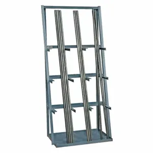 DURHAM MANUFACTURING VBR-8436-95 Vertical Bar Rack, Single Sided, Size 39-1/4 X 24 X 84, Gray | AA7MRL 16D712