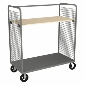 DURHAM MANUFACTURING W2ST-306068-1AS-8MR95 Wire Cart, 1 Adjustable Shelf, Size 30 x 60 x 68-9/16 Inch | CF6LXR